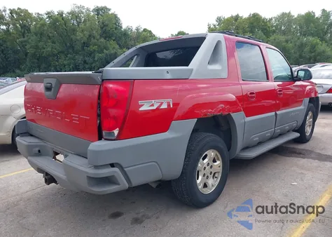 2002 Chevrolet Avalanche 1500 from USA, damaged, VIN 3GNEK13T22G121615